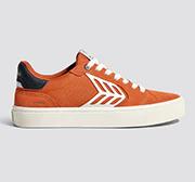 CATIBA PRO 2.0 Burnt Orange Suede and Cordura Ivory Logo Navy Sneaker - Image 9