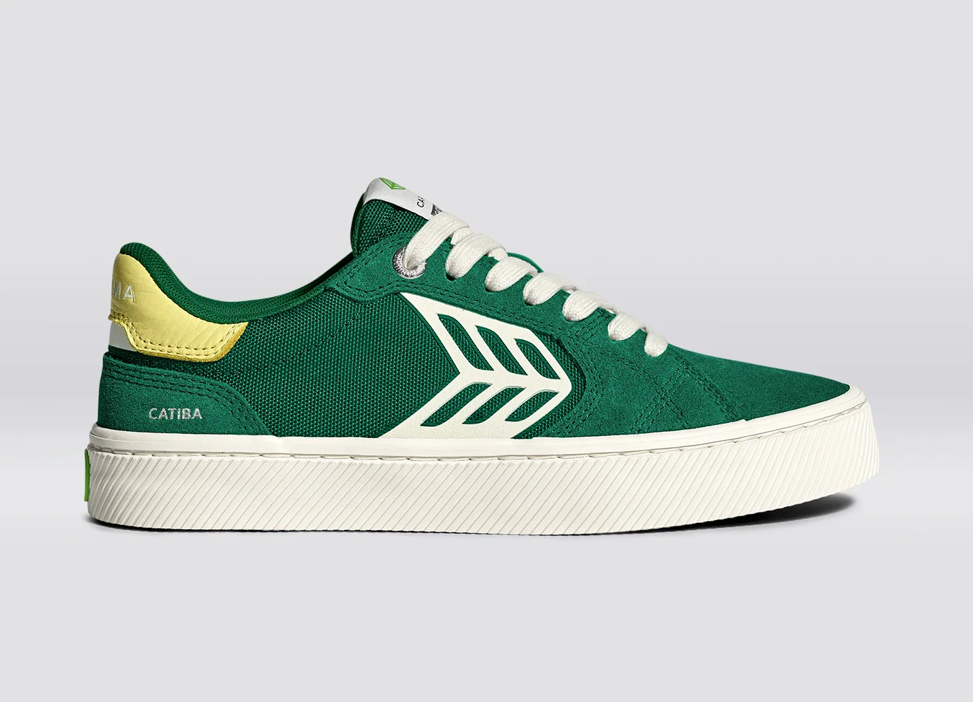 CATIBA PRO 2.0 Forest Green Suede and Cordura Ivory Logo Lemonade Sneaker - Image 3