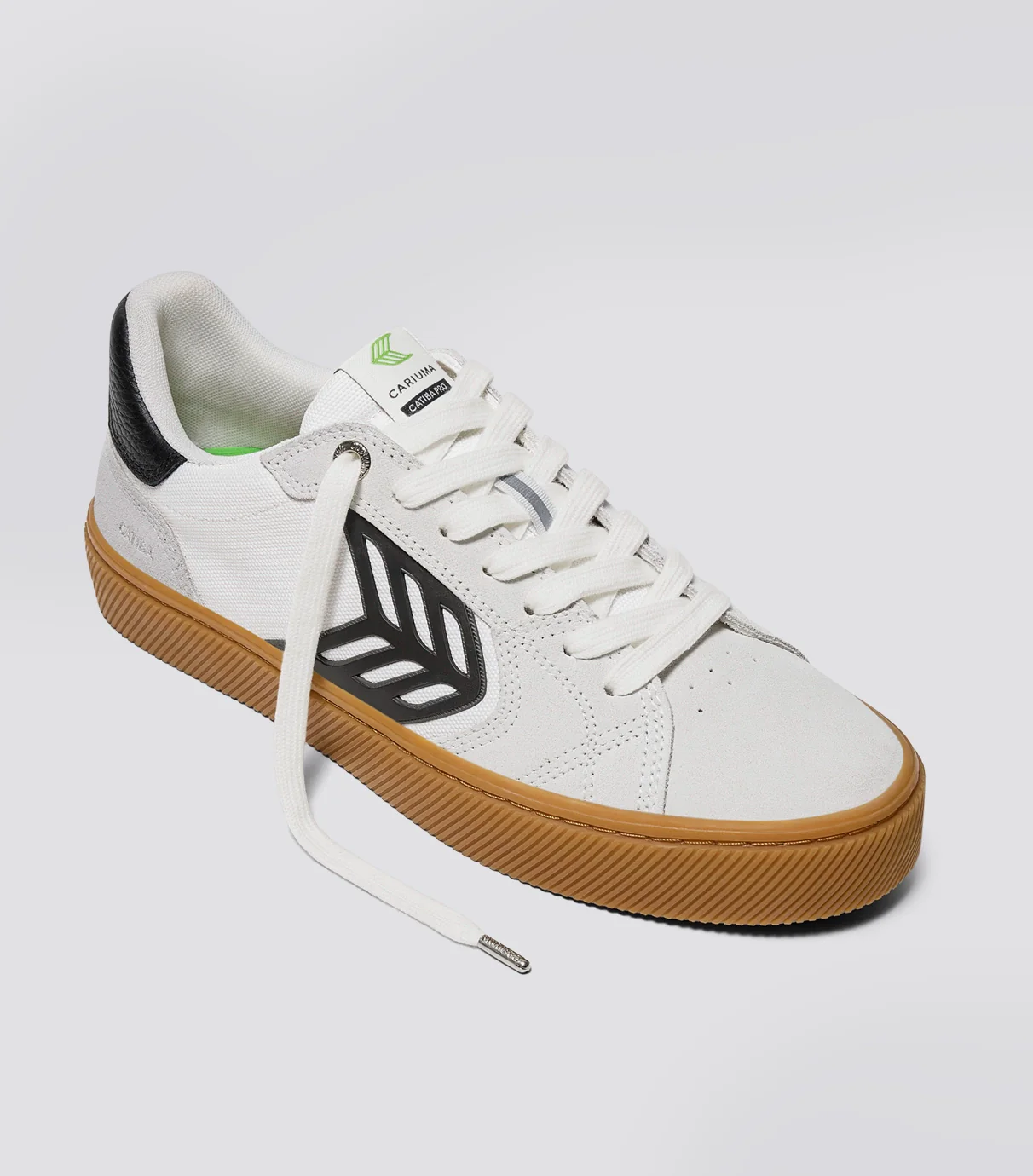 CATIBA PRO 2.0 Smoke White Suede Off-White Cordura Black Logo Sneaker - Image 2