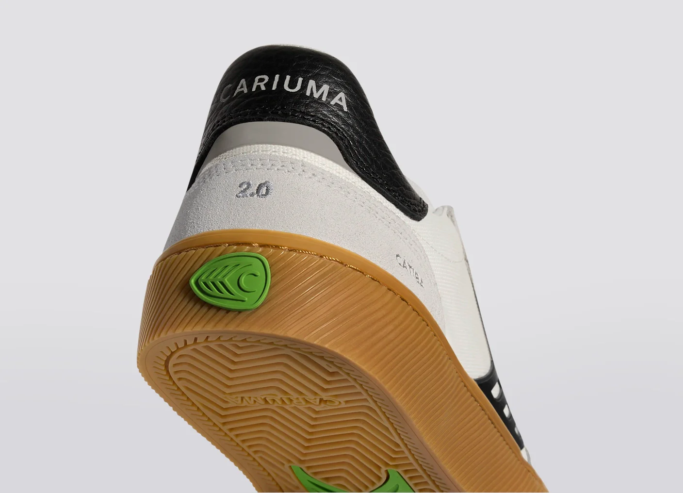 CATIBA PRO 2.0 Smoke White Suede Off-White Cordura Black Logo Sneaker - Image 6
