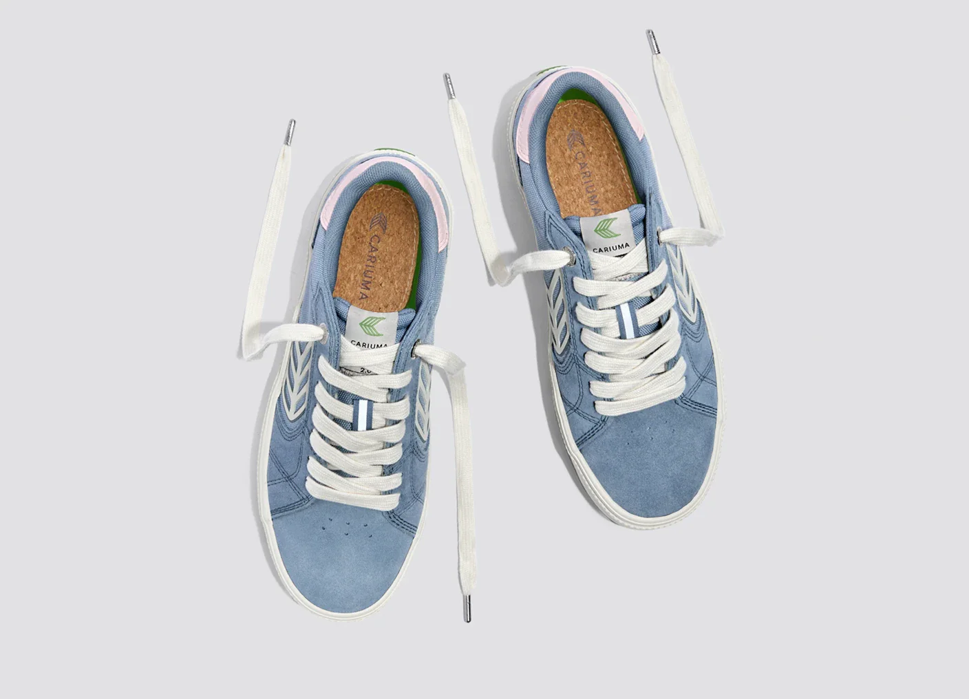 CATIBA PRO 2.0 Mirage Blue Suede and Cordura Ivory Logo Rose Sneaker - Image 7