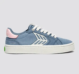 CATIBA PRO 2.0 Mirage Blue Suede and Cordura Ivory Logo Rose Sneaker - Image 9