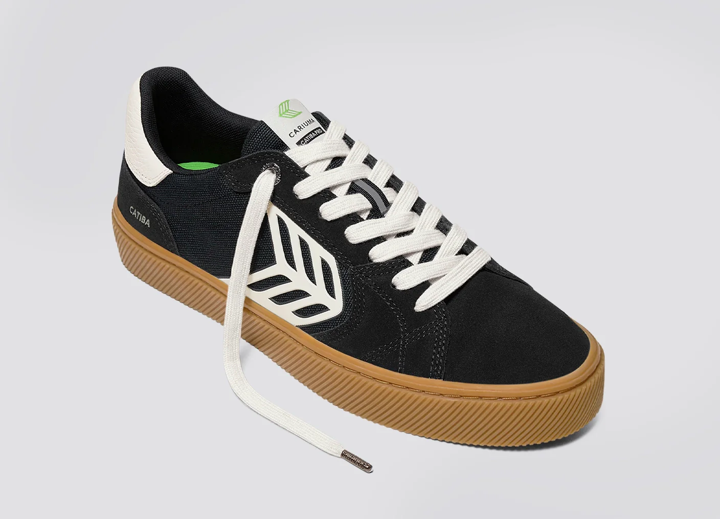 CATIBA PRO 2.0 Black Suede and Cordura Ivory Logo Sneaker - Image 4