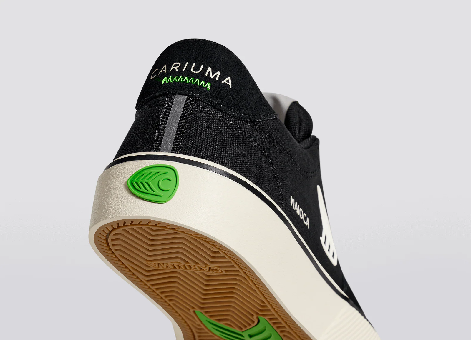 NAIOCA PRO Black Suede and Canvas Ivory Logo Sneaker - Image 6