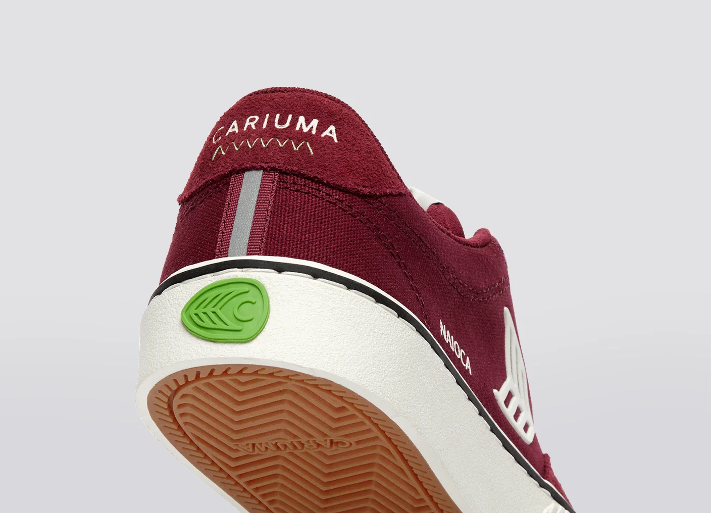 NAIOCA PRO Cabernet Red Suede and Canvas Ivory Logo Sneaker - Image 6