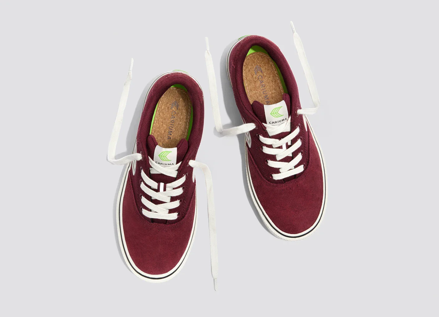 NAIOCA PRO Cabernet Red Suede and Canvas Ivory Logo Sneaker - Image 7