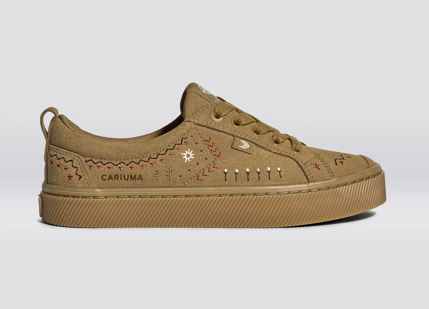 OCA Low All Camel Suede Embroidered Sneaker - Image 3