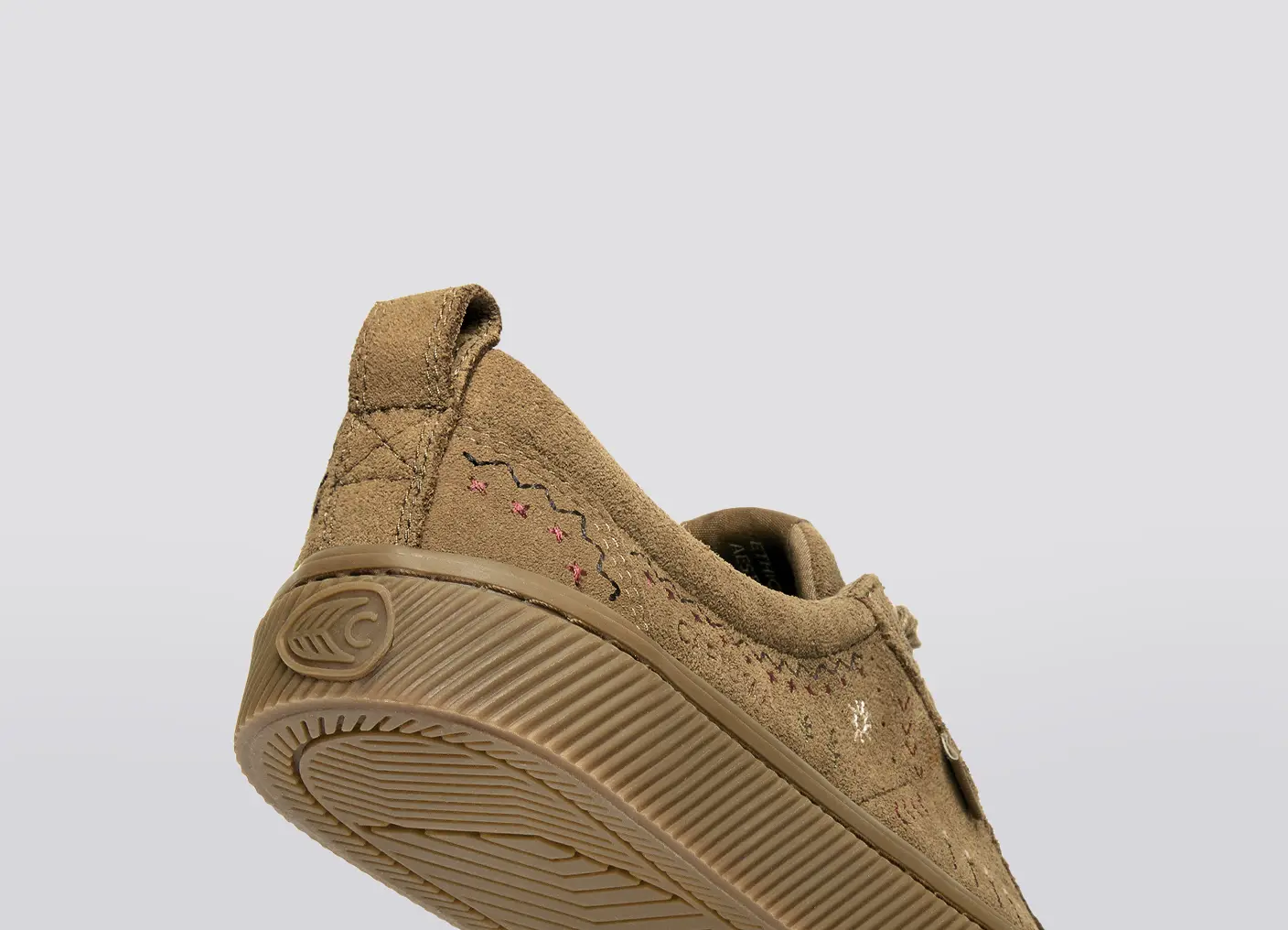OCA Low All Camel Suede Embroidered Sneaker - Image 6