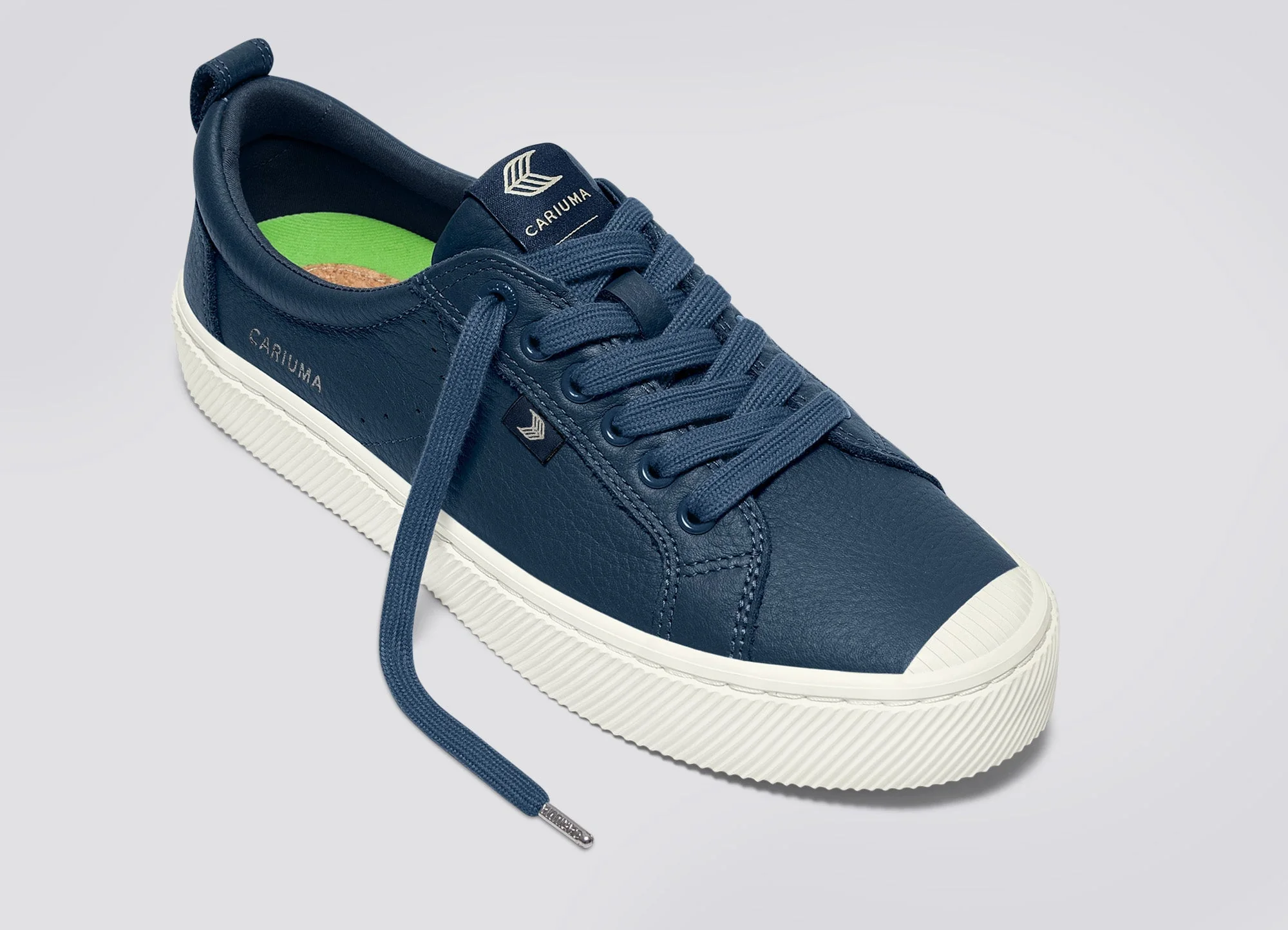 OCA Low Dark Denim Premium Leather Sneaker - Image 4