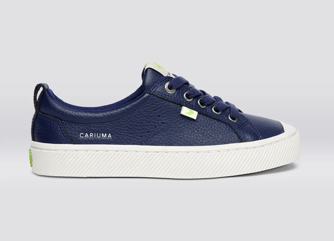 OCA Low Bright Navy Premium Leather Sneaker - Image 3
