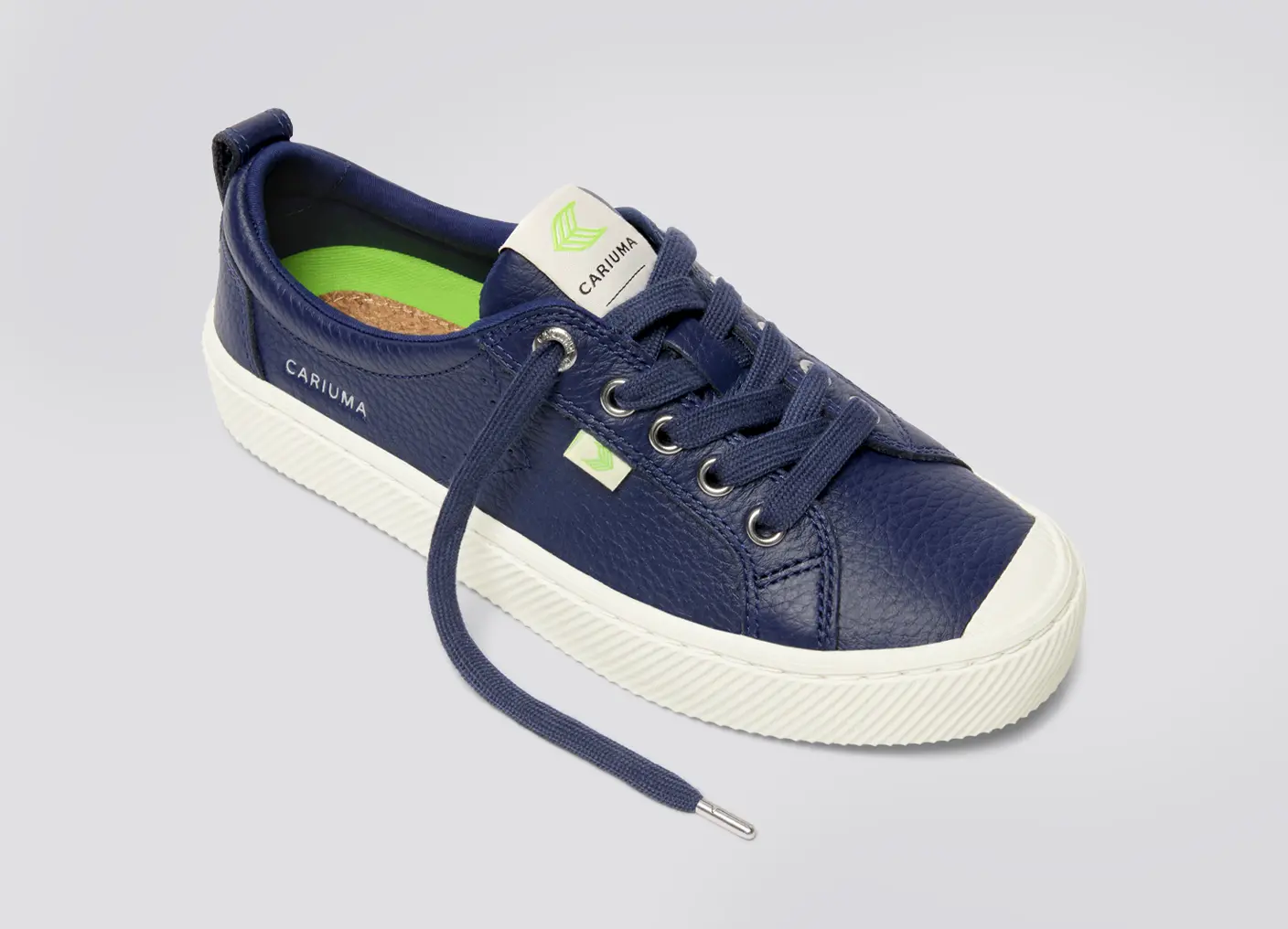 OCA Low Bright Navy Premium Leather Sneaker - Image 4