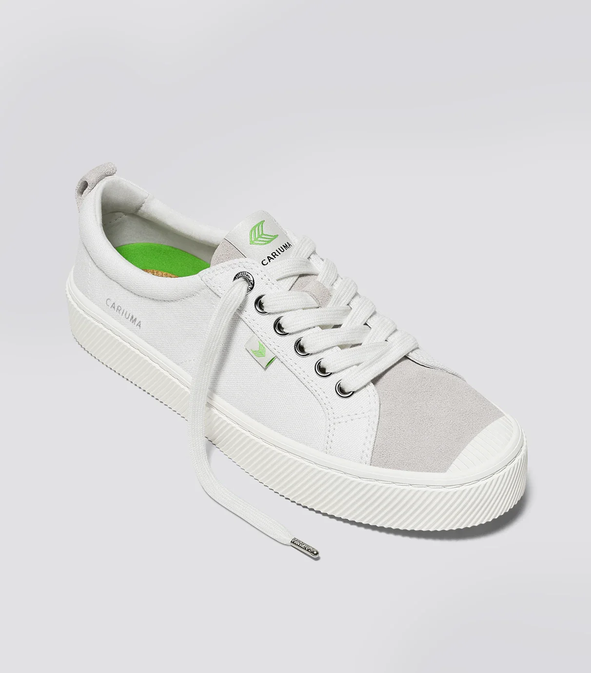 OCA Low Off-White Canvas Vintage White Suede Sneaker - Image 2