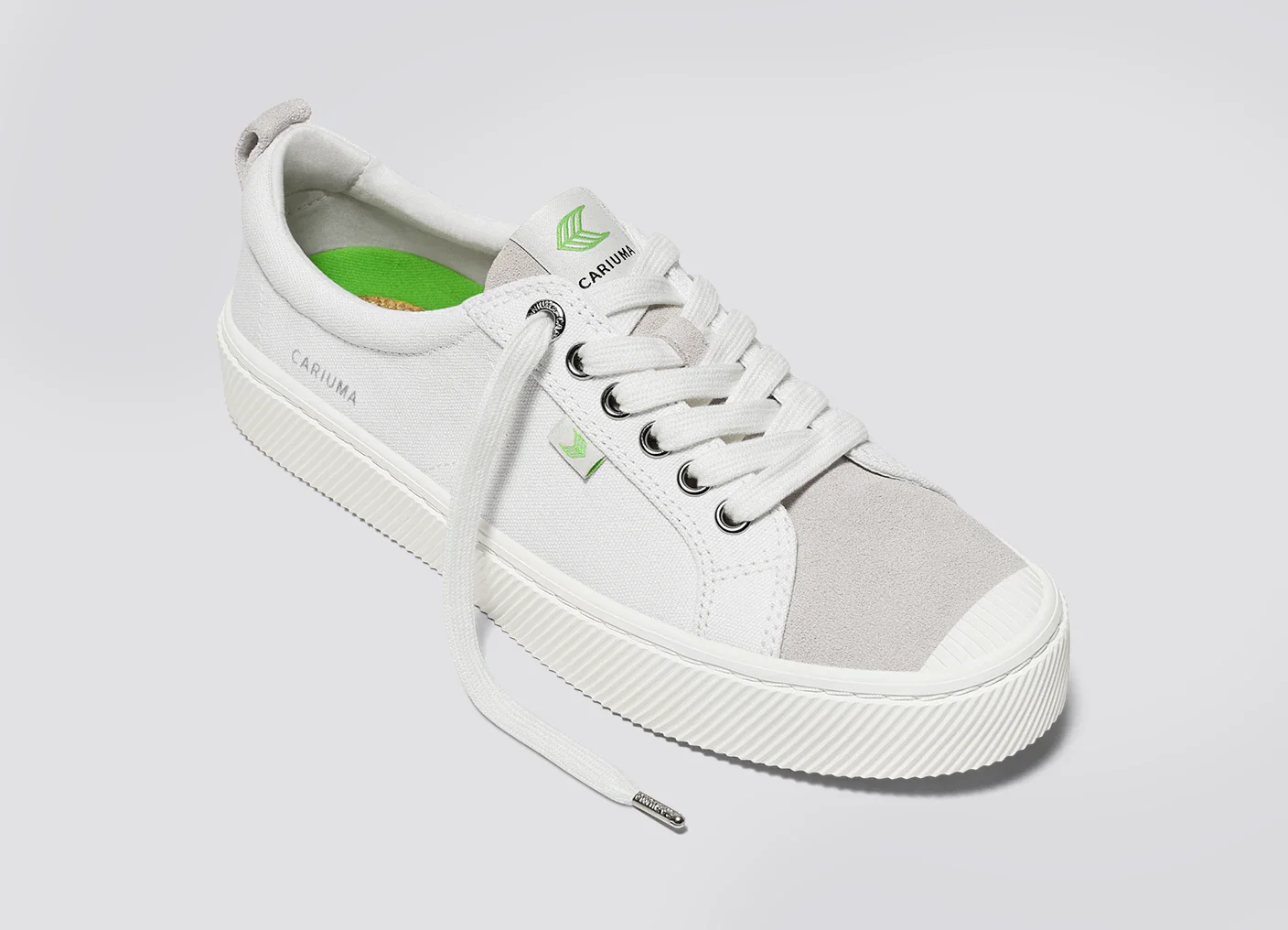 OCA Low Off-White Canvas Vintage White Suede Sneaker - Image 4