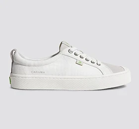 OCA Low Off-White Canvas Vintage White Suede Sneaker - Image 9