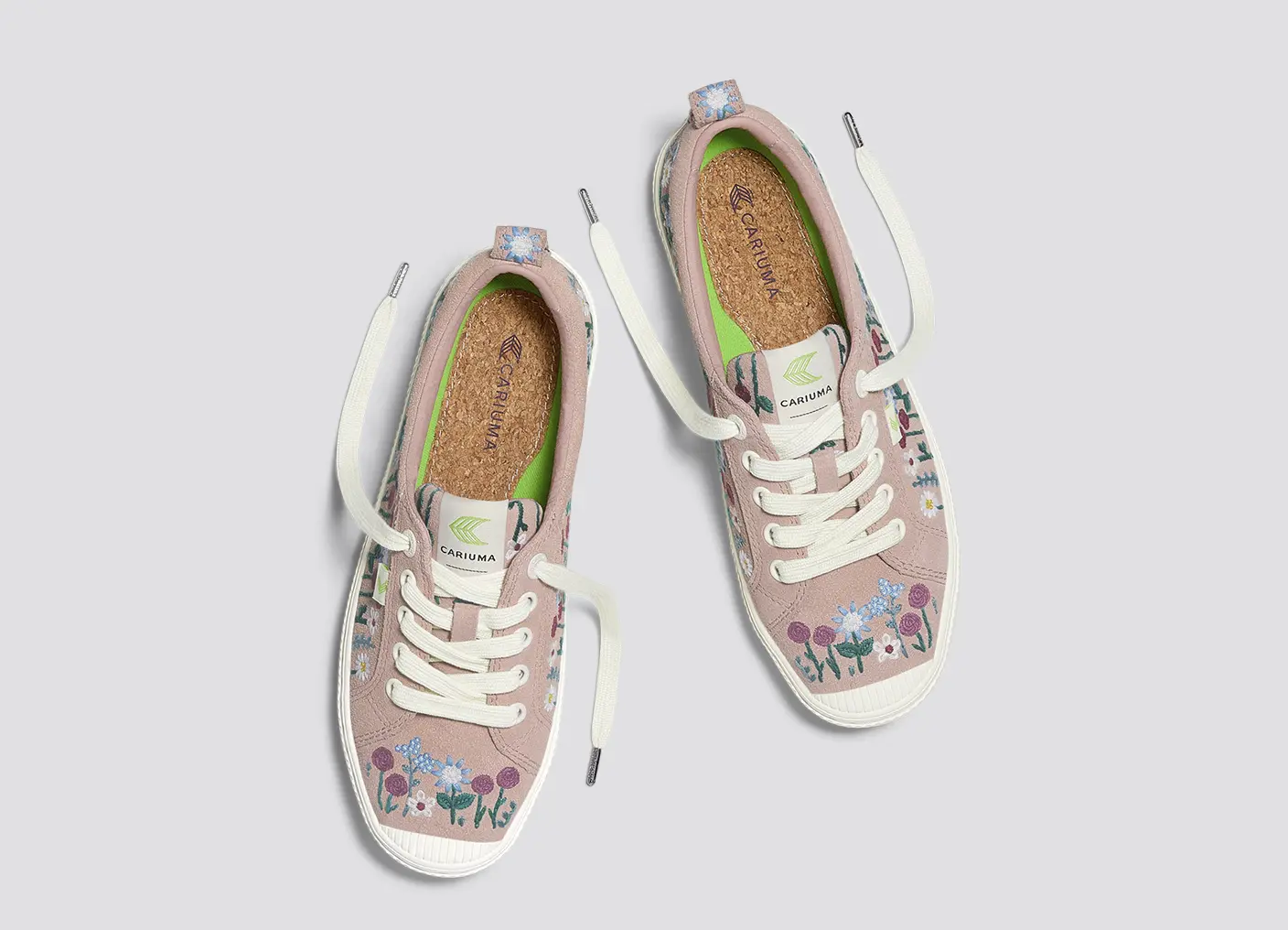 OCA Low Rose Suede Embroidered Flowers Sneaker - Image 7