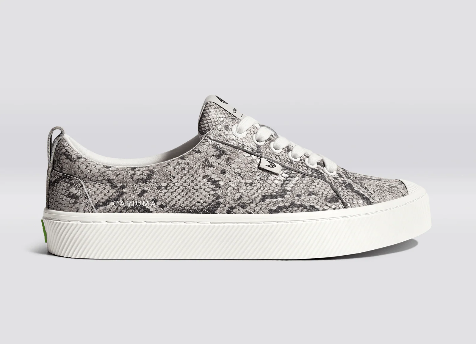 OCA Low Snake Skin Print Leather Sneaker - Image 3