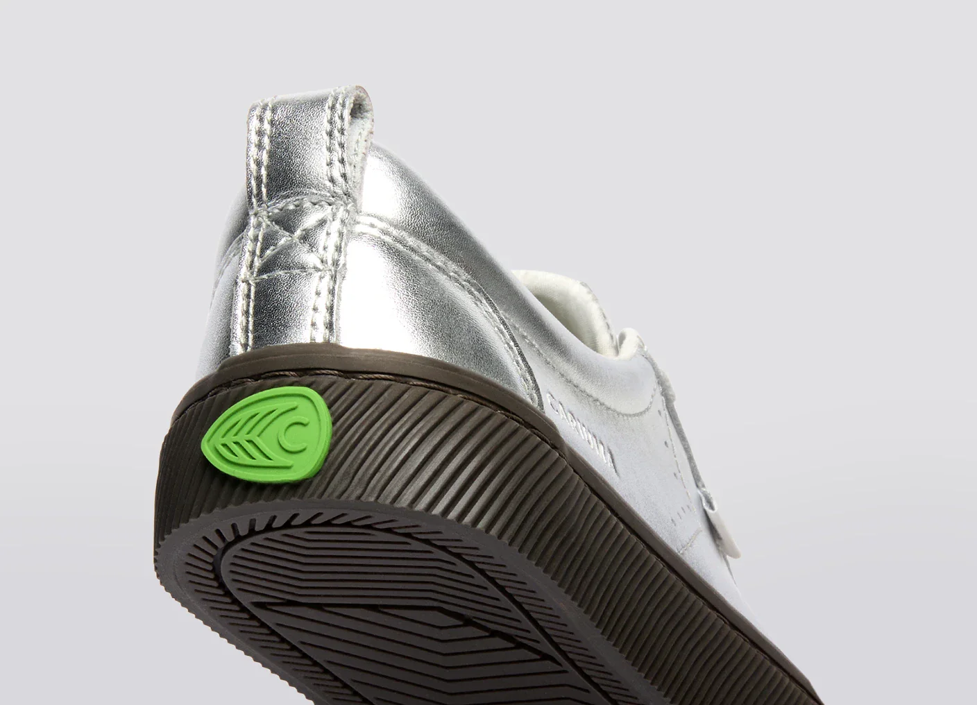 OCA Low Teak Silver Metallic Leather Sneaker - Image 6