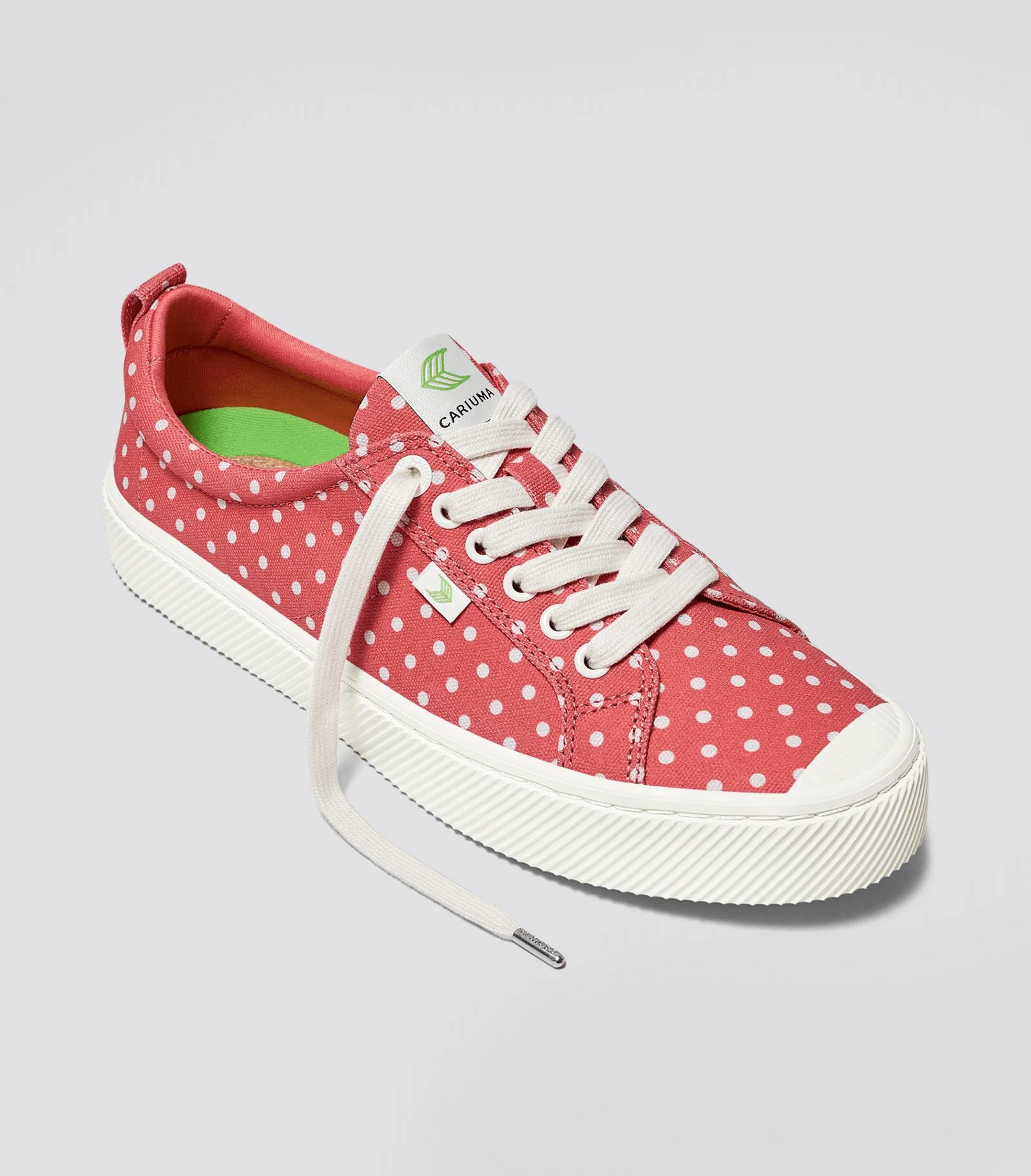 OCA Low Watermelon Canvas White Polka Dots Sneaker - Image 2