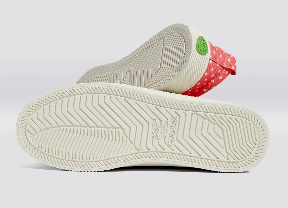 OCA Low Watermelon Canvas White Polka Dots Sneaker - Image 5