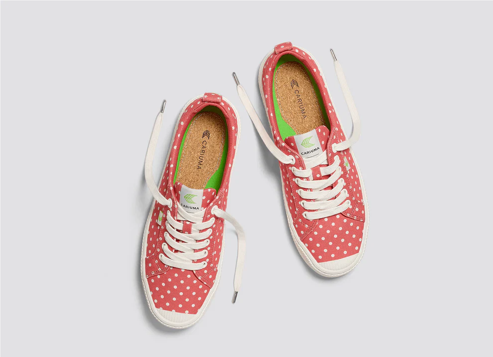 OCA Low Watermelon Canvas White Polka Dots Sneaker - Image 7