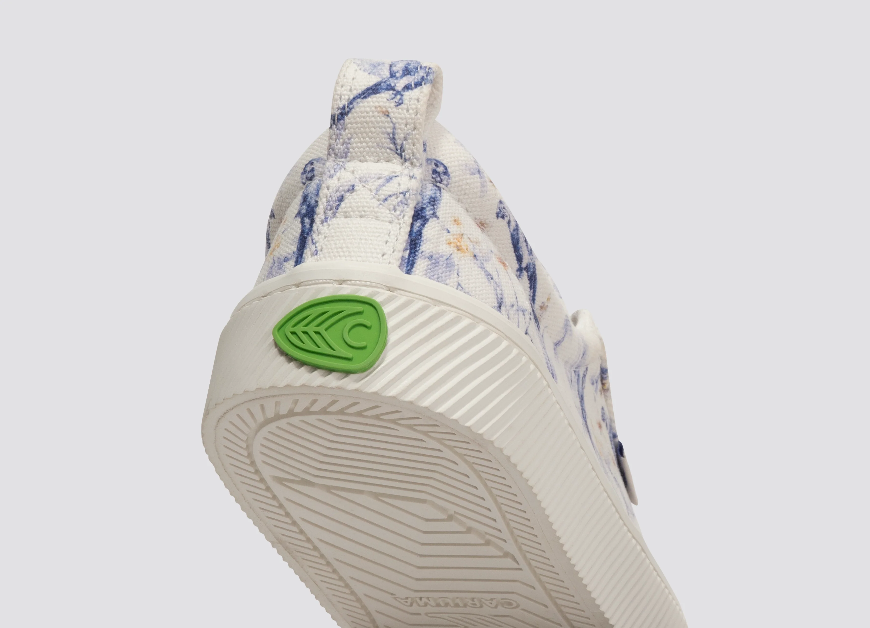OCA Low White Spectrum Blue Parrot Print Canvas Sneaker - Image 6