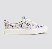 OCA Low White Spectrum Blue Parrot Print Canvas Sneaker - Image 8