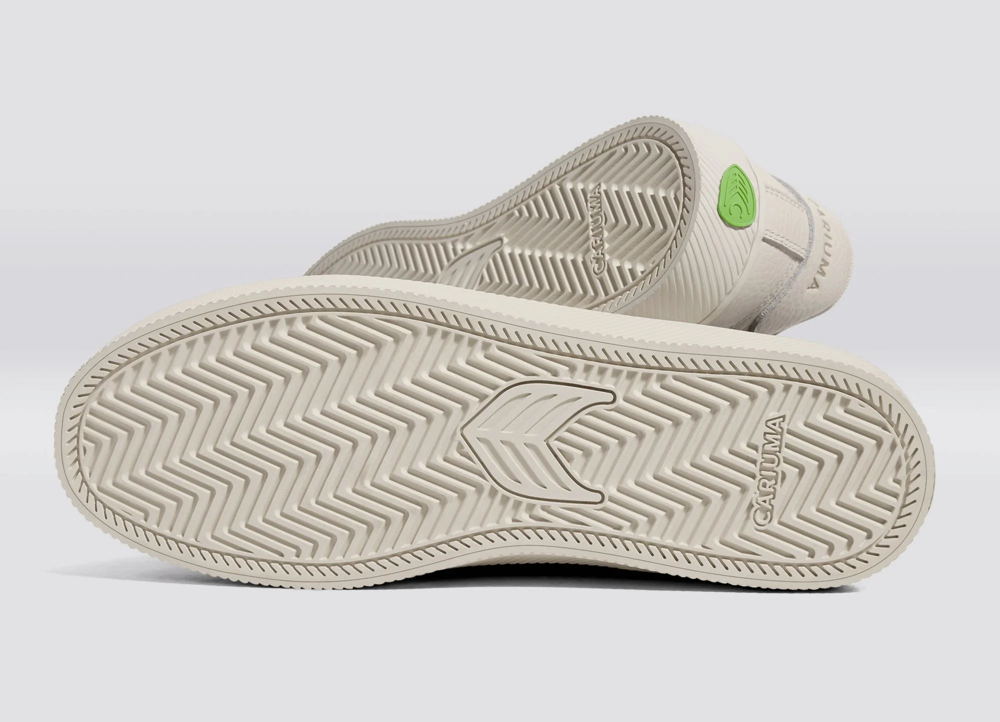 SALVAS All Almond Milk Premium Leather Plaza Taupe Logo Sneaker - Image 5