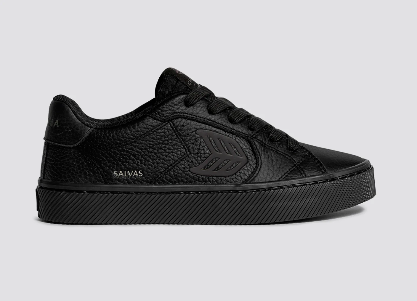 SALVAS All Black Premium Leather Sneaker - Image 3