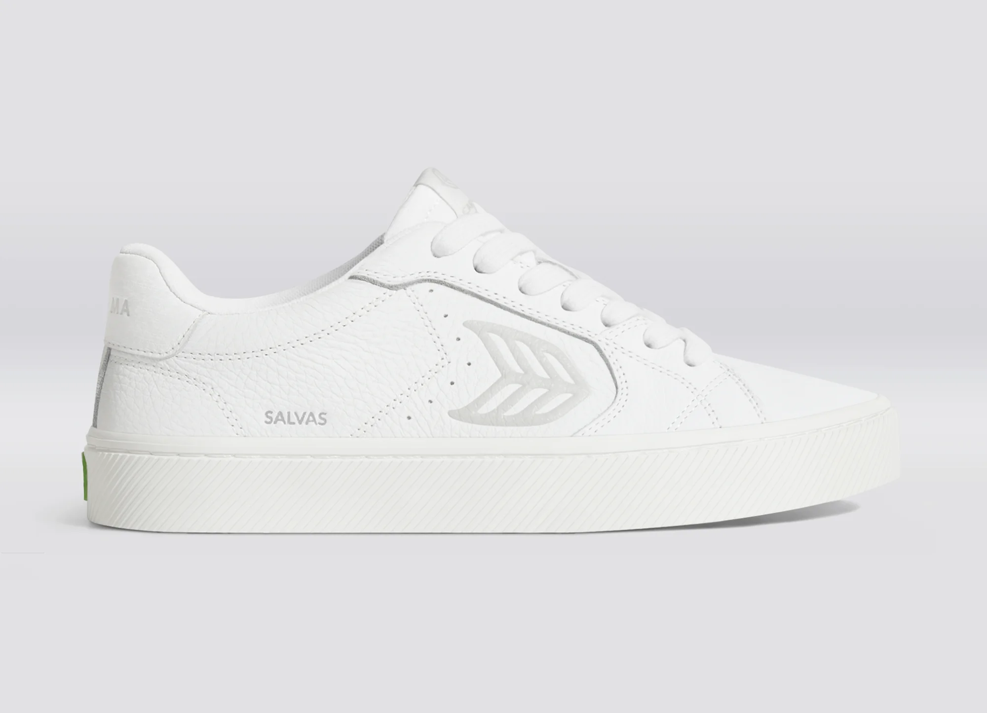 SALVAS White Premium Leather Ice Logo Sneaker - Image 3