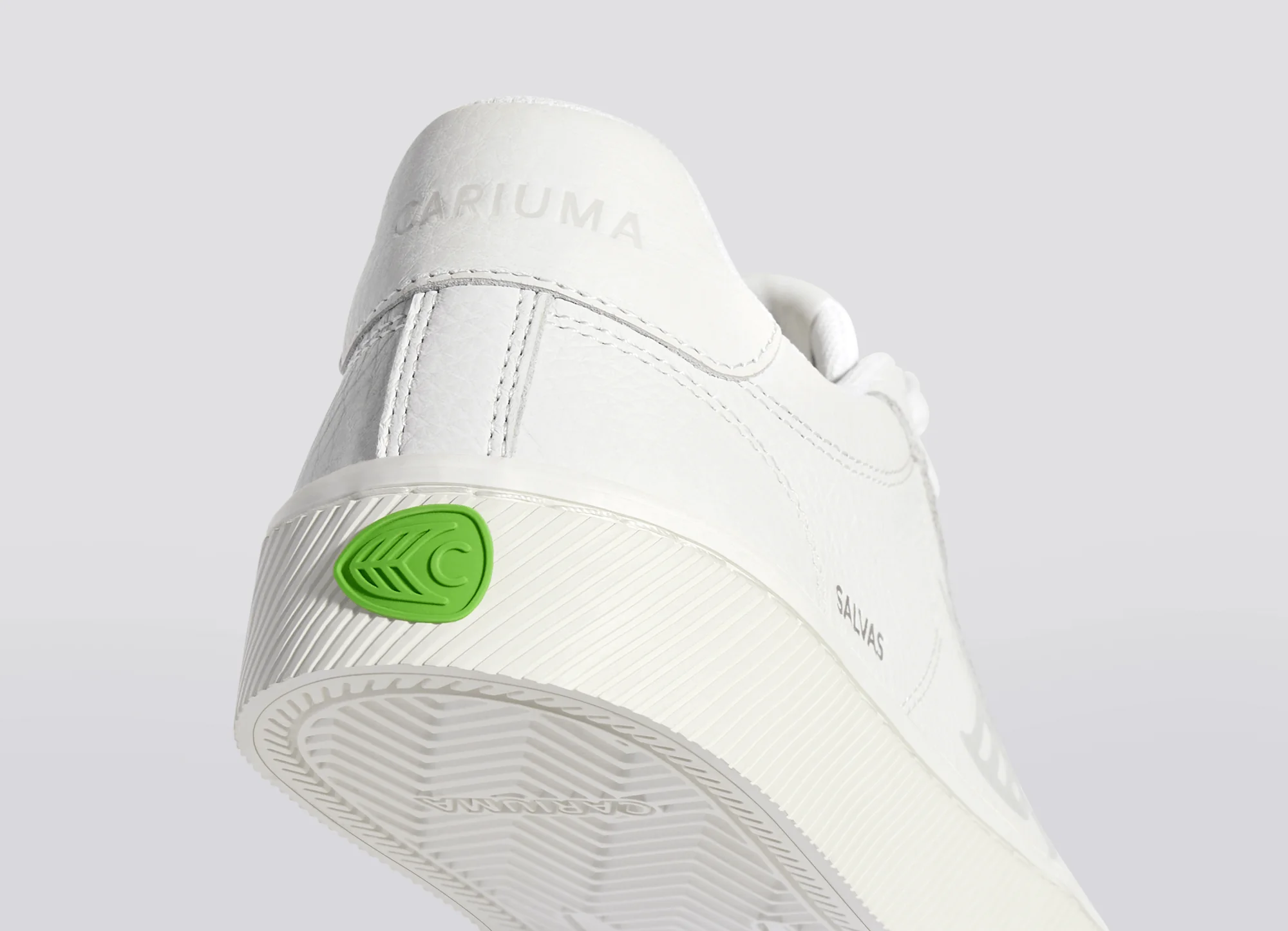SALVAS White Premium Leather Ice Logo Sneaker - Image 6
