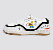 Simpsons UBA White Leather Bart Skateboard Sneaker - Image 10