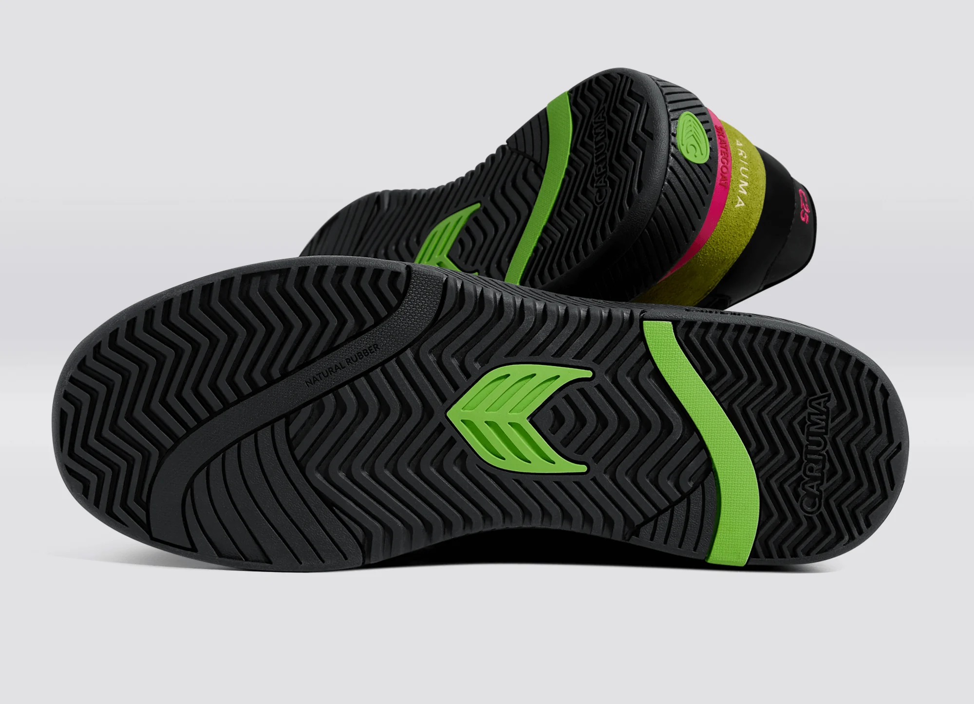 Skategoat C25 PRO Lime Green Suede Black Mesh Ivory Logo Pink Sneaker - Image 5