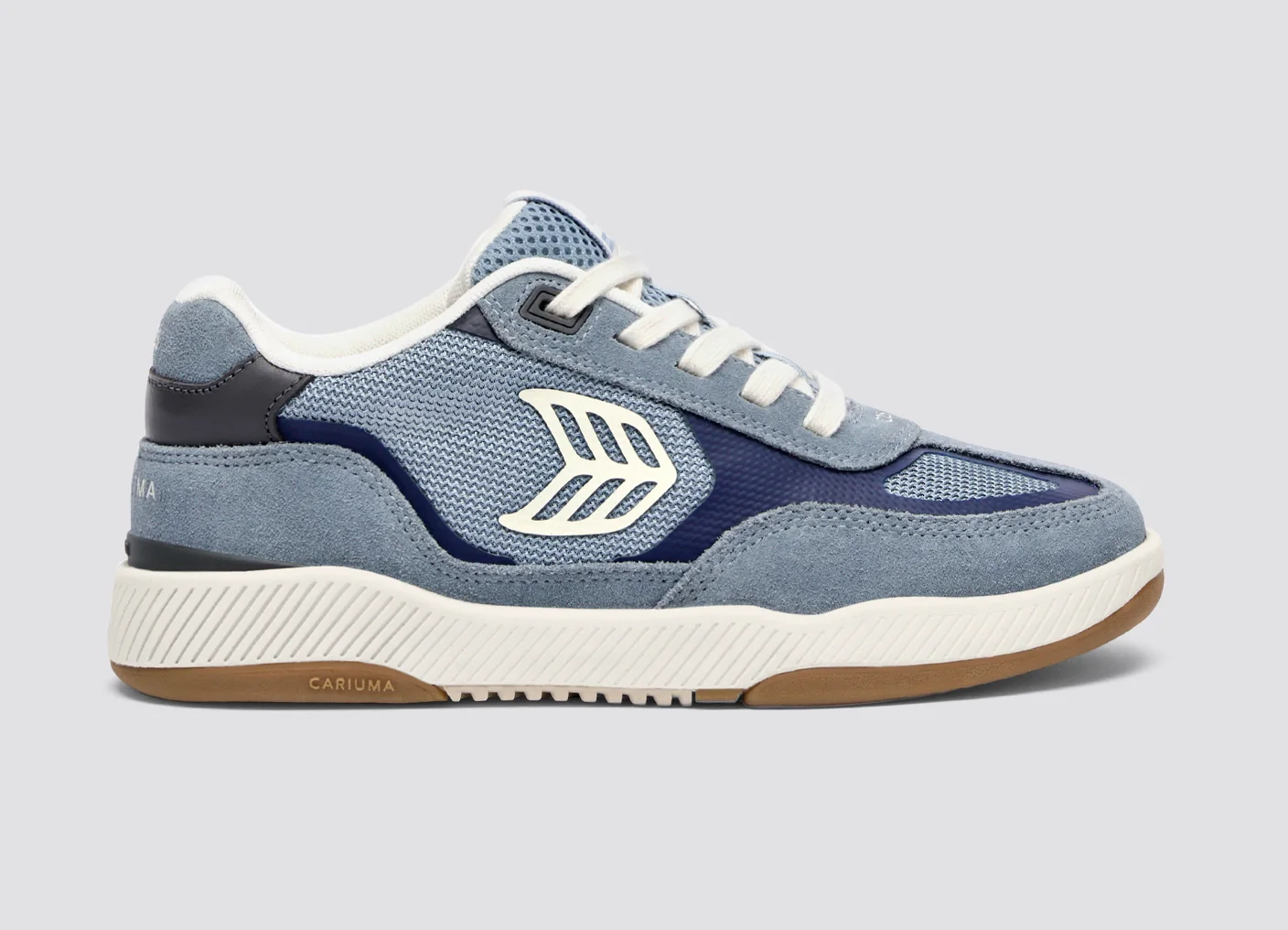 Skategoat C25 PRO Mirage Blue Suede Bright Navy Mesh Ivory Logo Sneaker - Image 3