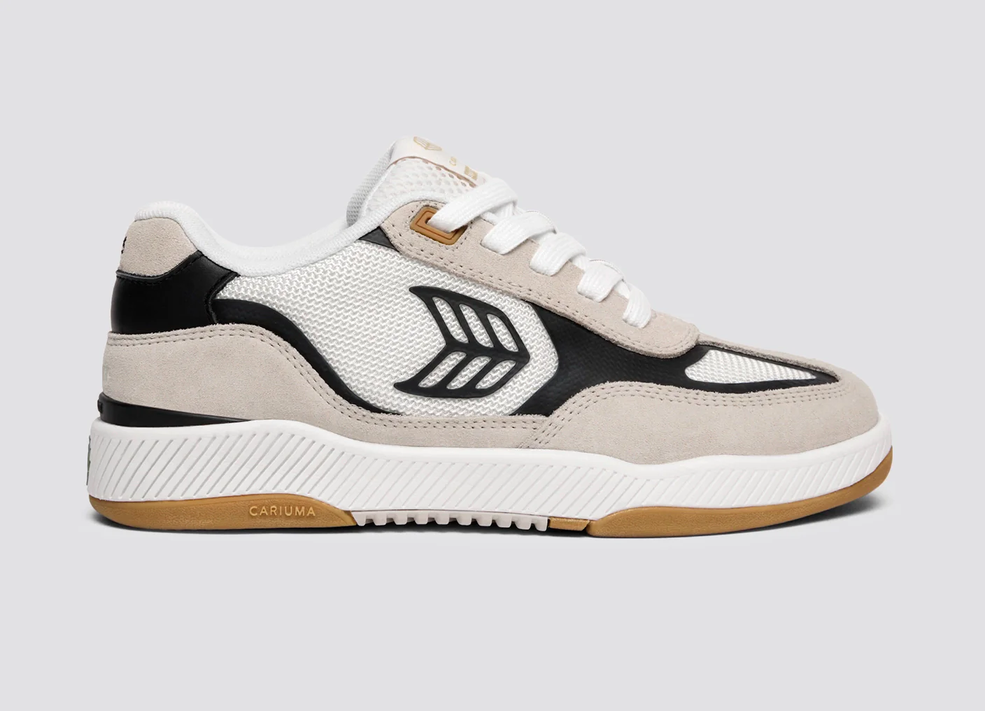 Skategoat C25 PRO Off-White Mesh Light Cream Suede Black Accents Sneaker - Image 3