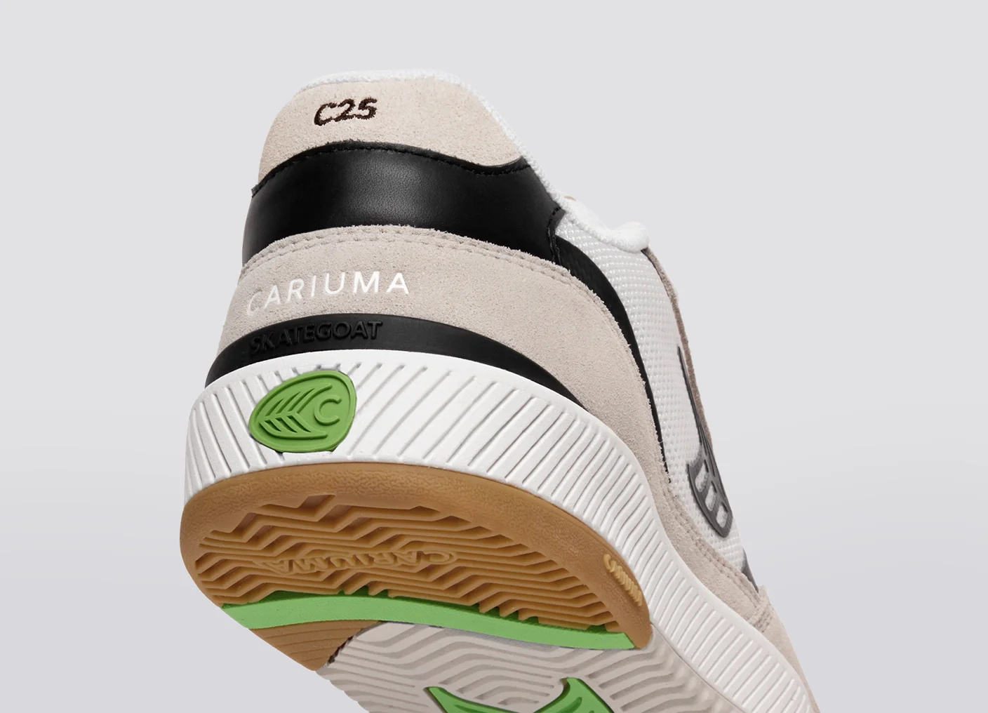 Skategoat C25 PRO Off-White Mesh Light Cream Suede Black Accents Sneaker - Image 6
