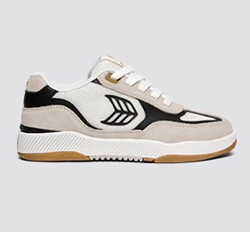 Skategoat C25 PRO Off-White Mesh Light Cream Suede Black Accents Sneaker - Image 9