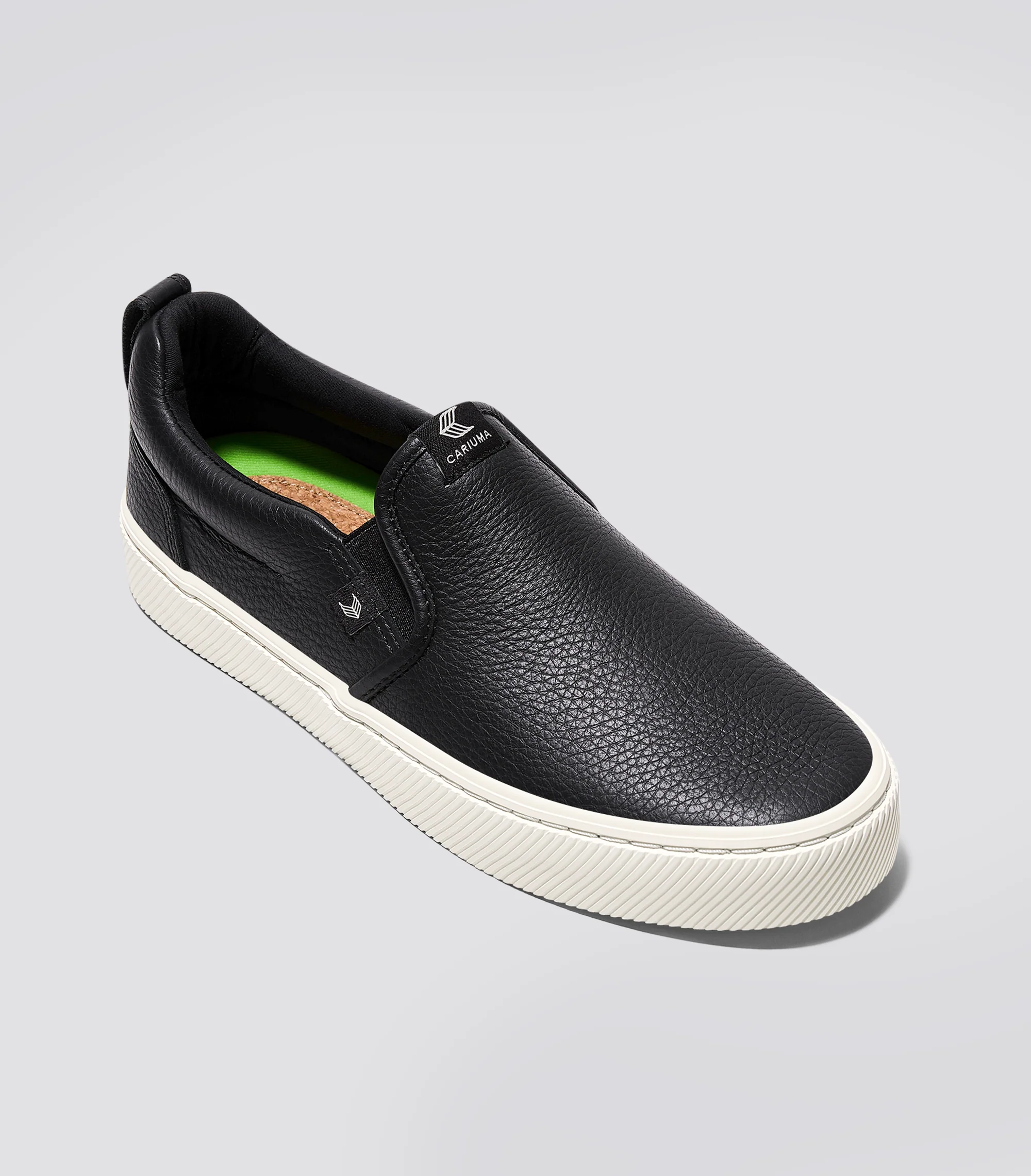 SLIP-ON Black Premium Leather Sneaker - Image 2