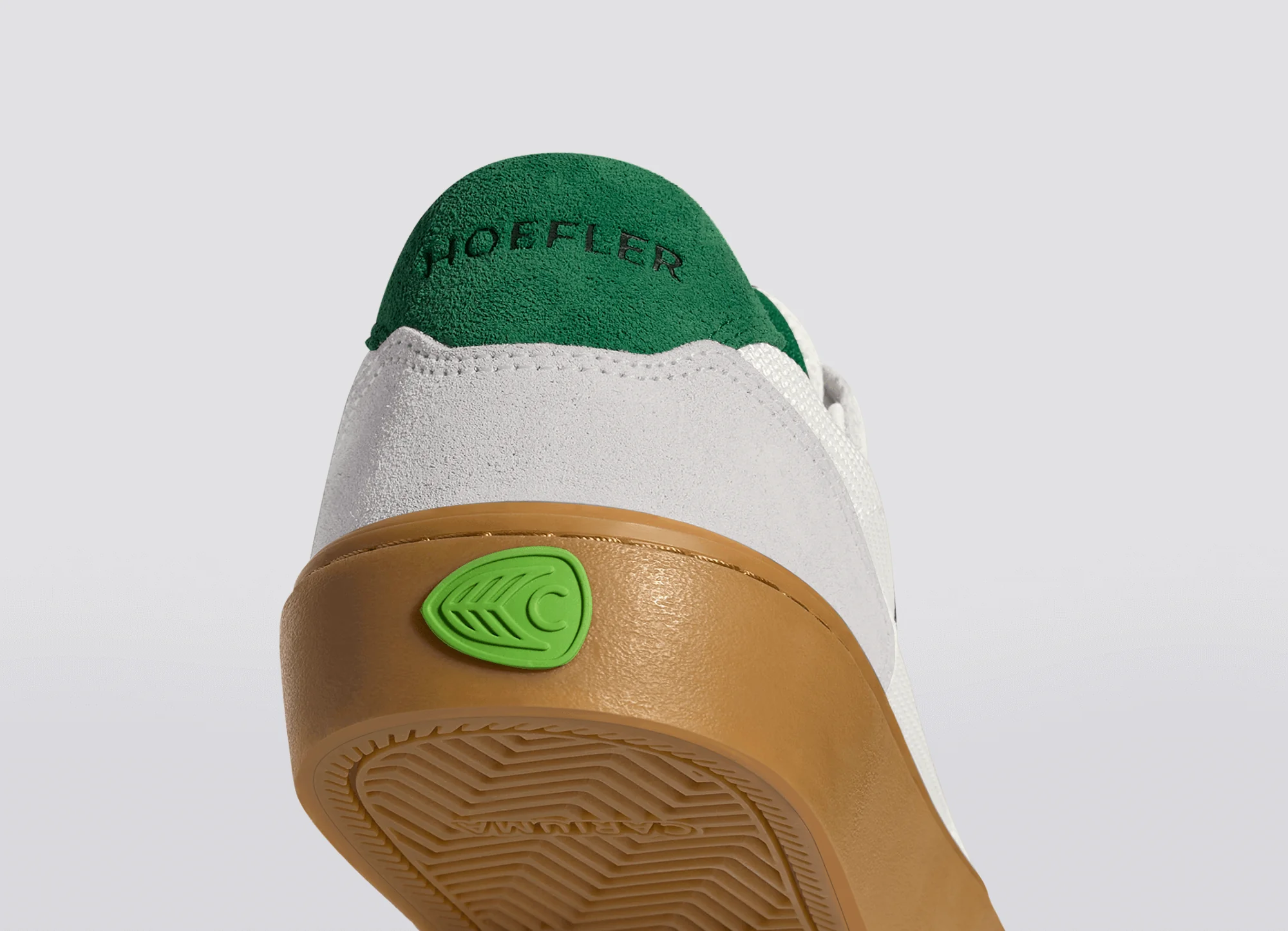 T20 PRO Gum Smoke White Suede and Mesh Black Logo Green Sneaker - Image 6