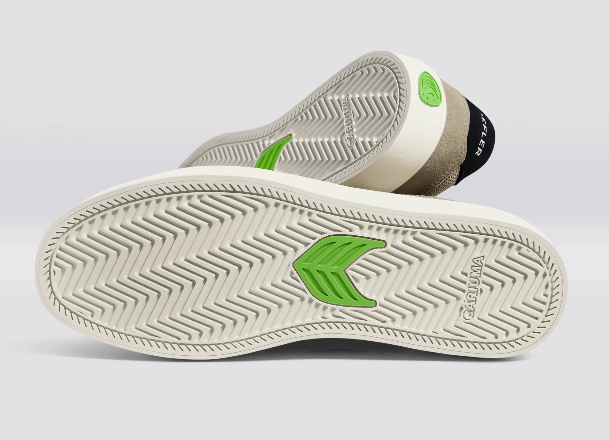 T20 PRO Plaza Taupe Suede and Mesh Black Logo Sneaker - Image 5