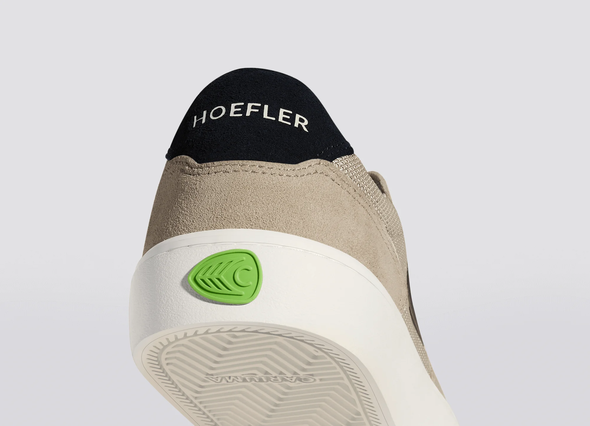 T20 PRO Plaza Taupe Suede and Mesh Black Logo Sneaker - Image 6