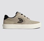 T20 PRO Plaza Taupe Suede and Mesh Black Logo Sneaker - Image 9