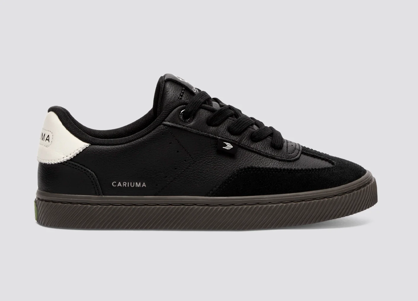 TOCA Teak Black Diamond Leather Off-White Accents Sneaker - Image 3