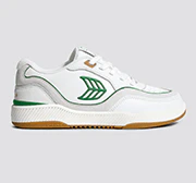 UBA Gum White Leather Green Logo Sneaker - Image 9