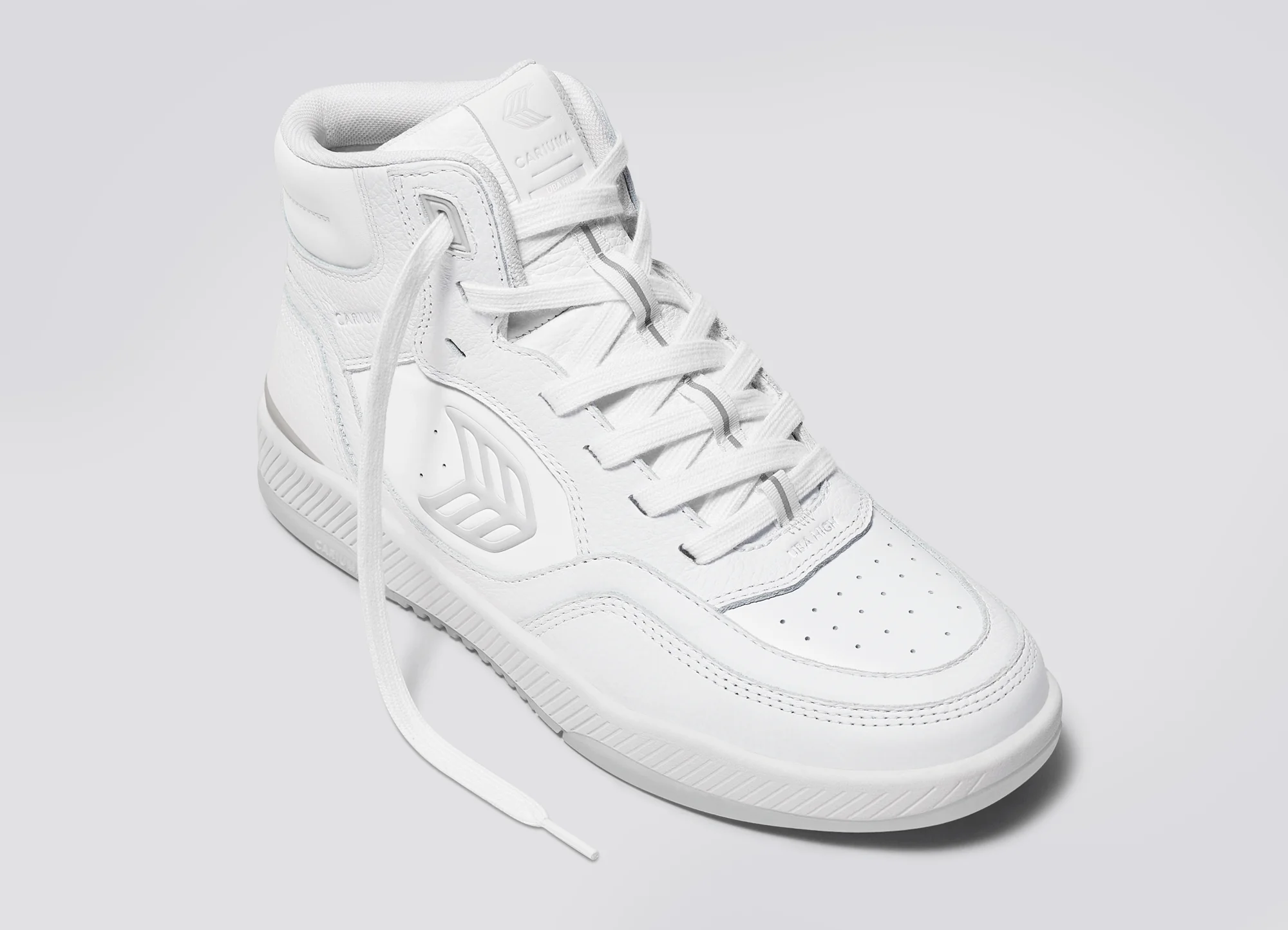 UBA High White Premium Leather Ice Logo Sneaker - Image 4
