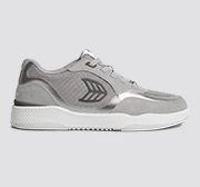 UBA Light Grey Suede and Mesh Charcoal Grey Logo Silver Accents Sneaker - Image 9