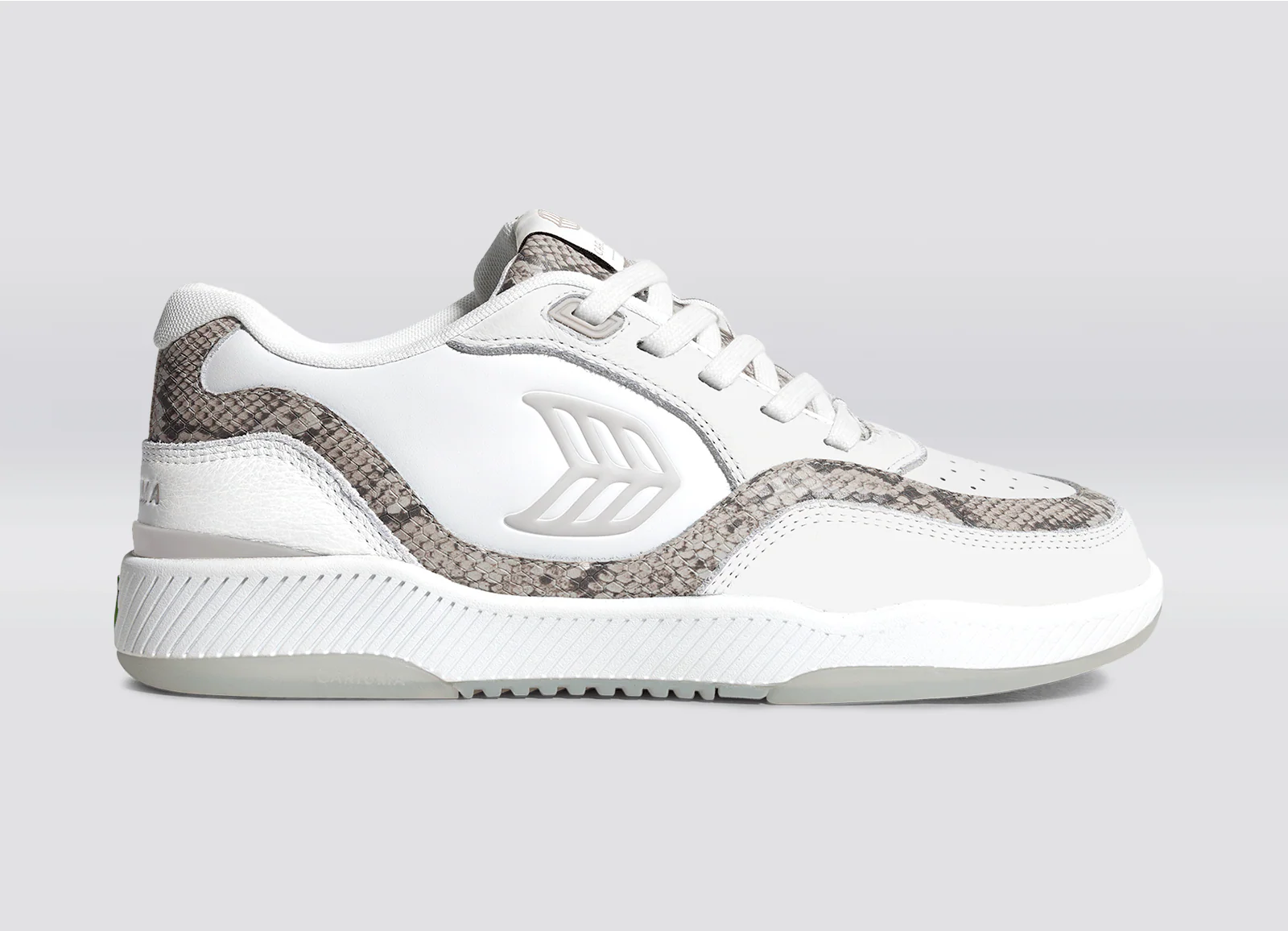 UBA White Leather and Suede Blush Pink Logo Silver Accents Sneaker - Image 3