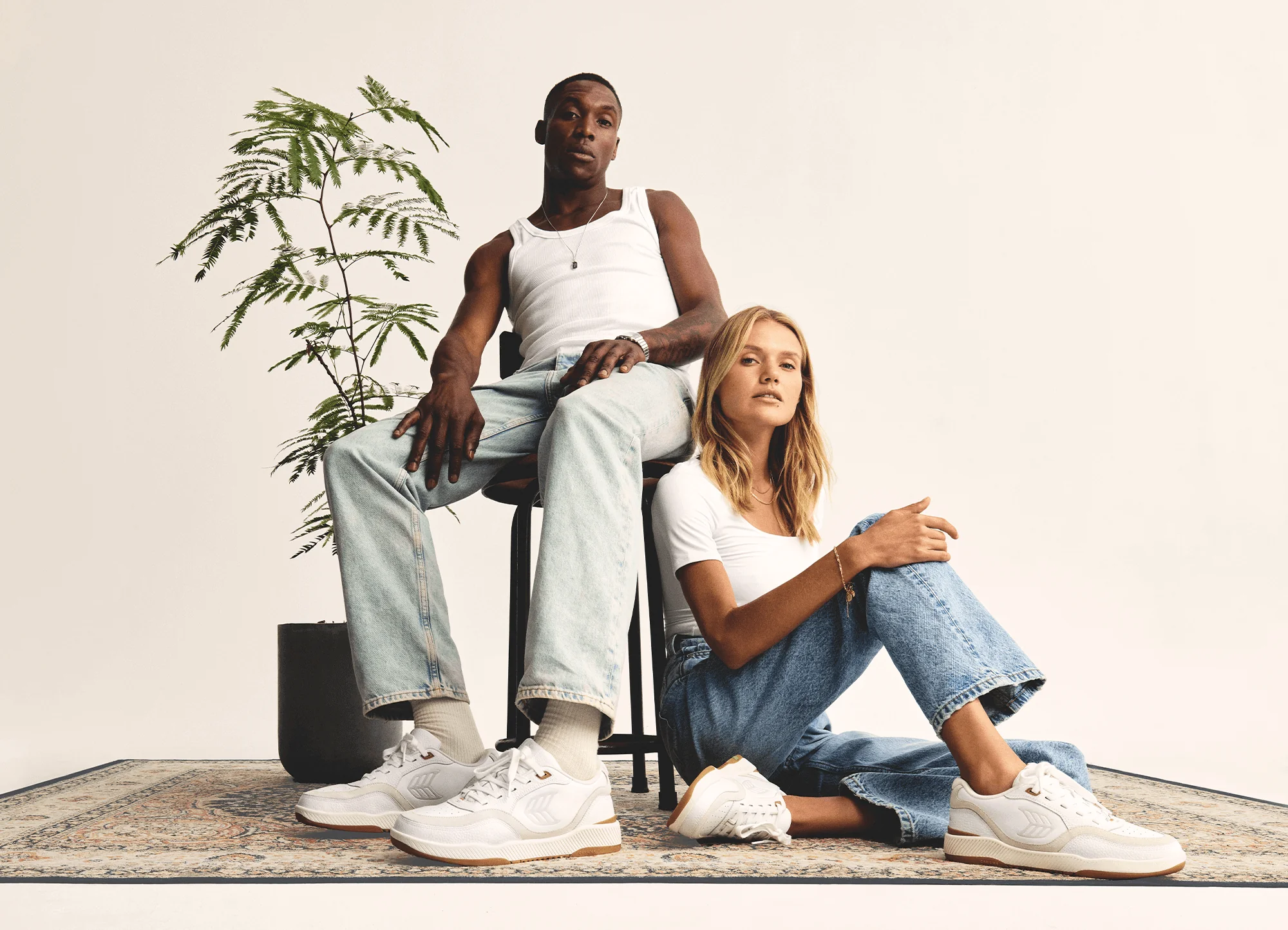 UBA White Premium Leather Ice Logo Sneaker - Image 5