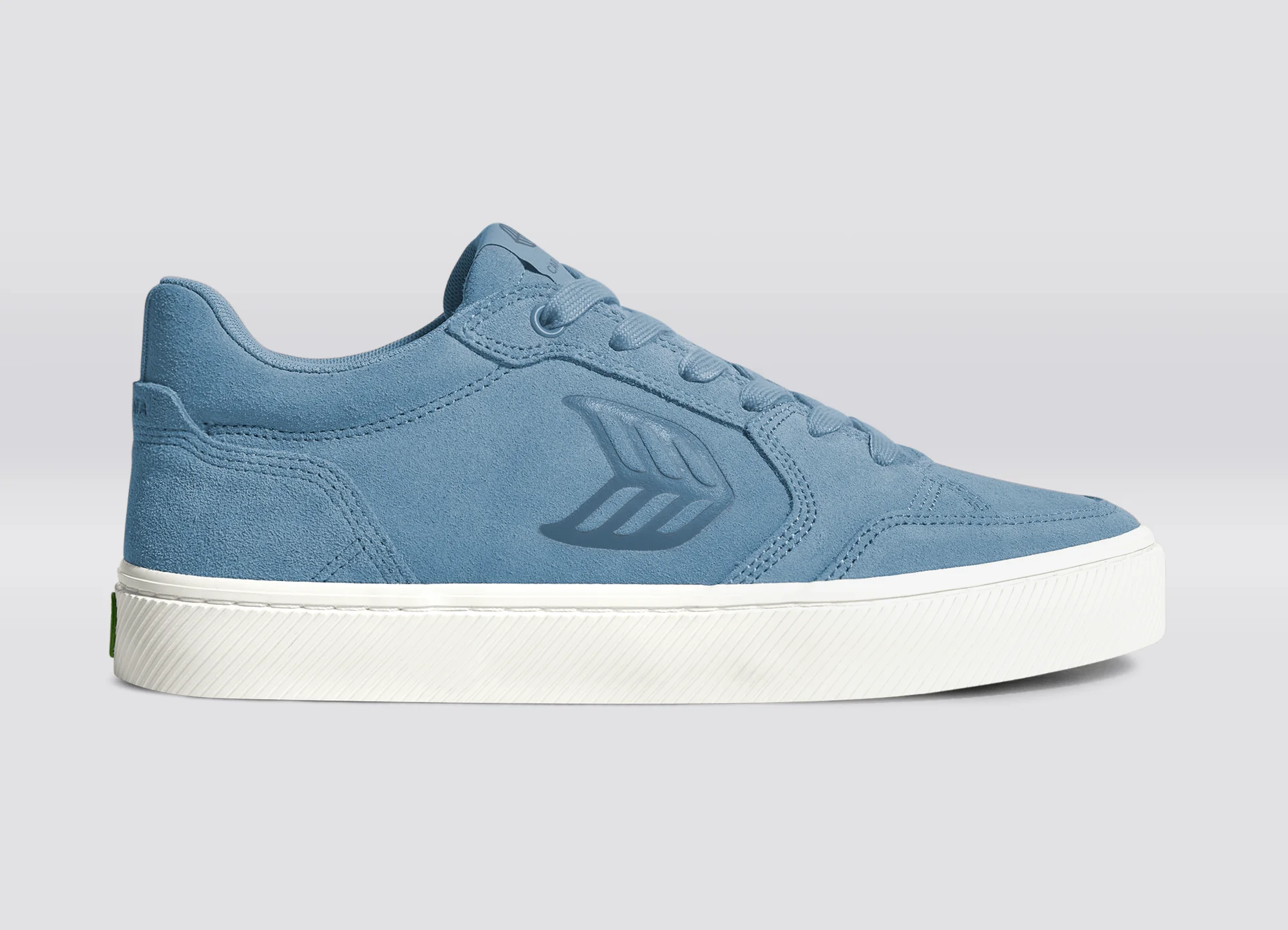 VALLELY Argentina Blue Suede Washed Blue Logo Sneaker - Image 3