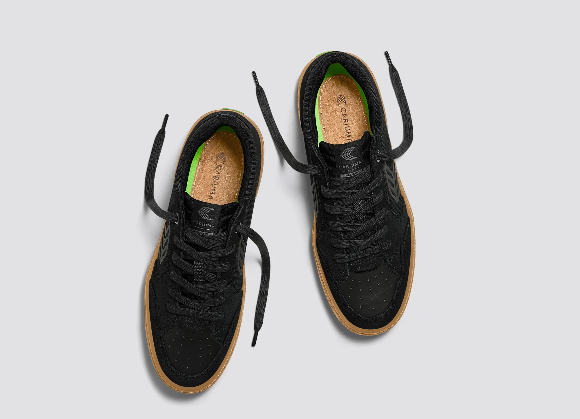 VALLELY PRO Gum Black Suede and Cordura Ash Grey Logo Sneaker - Image 6